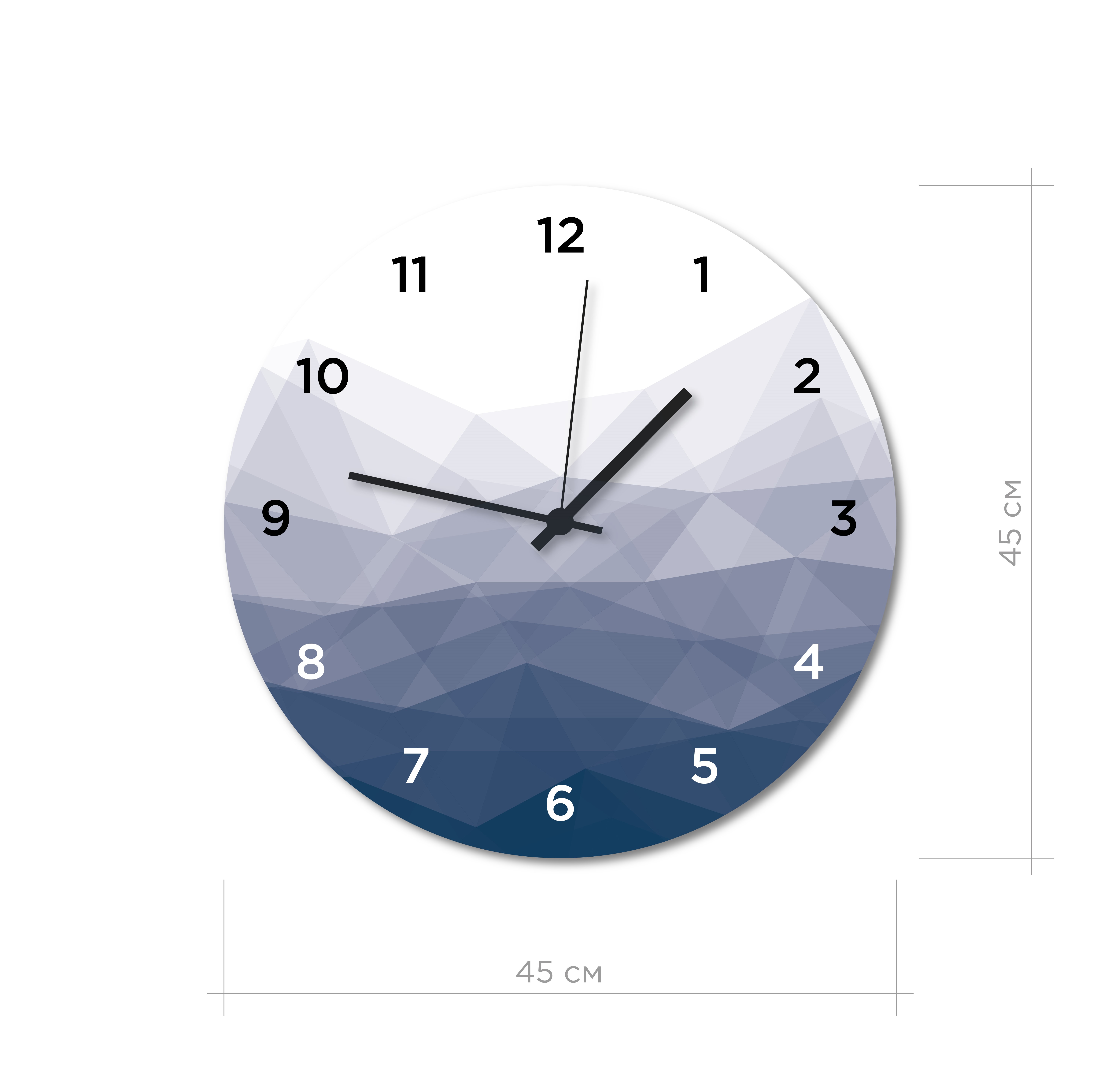 Настінний годинник Art-Life Collection, 45x45 см, сірий (1 Pvh 28 45x45) - фото 1