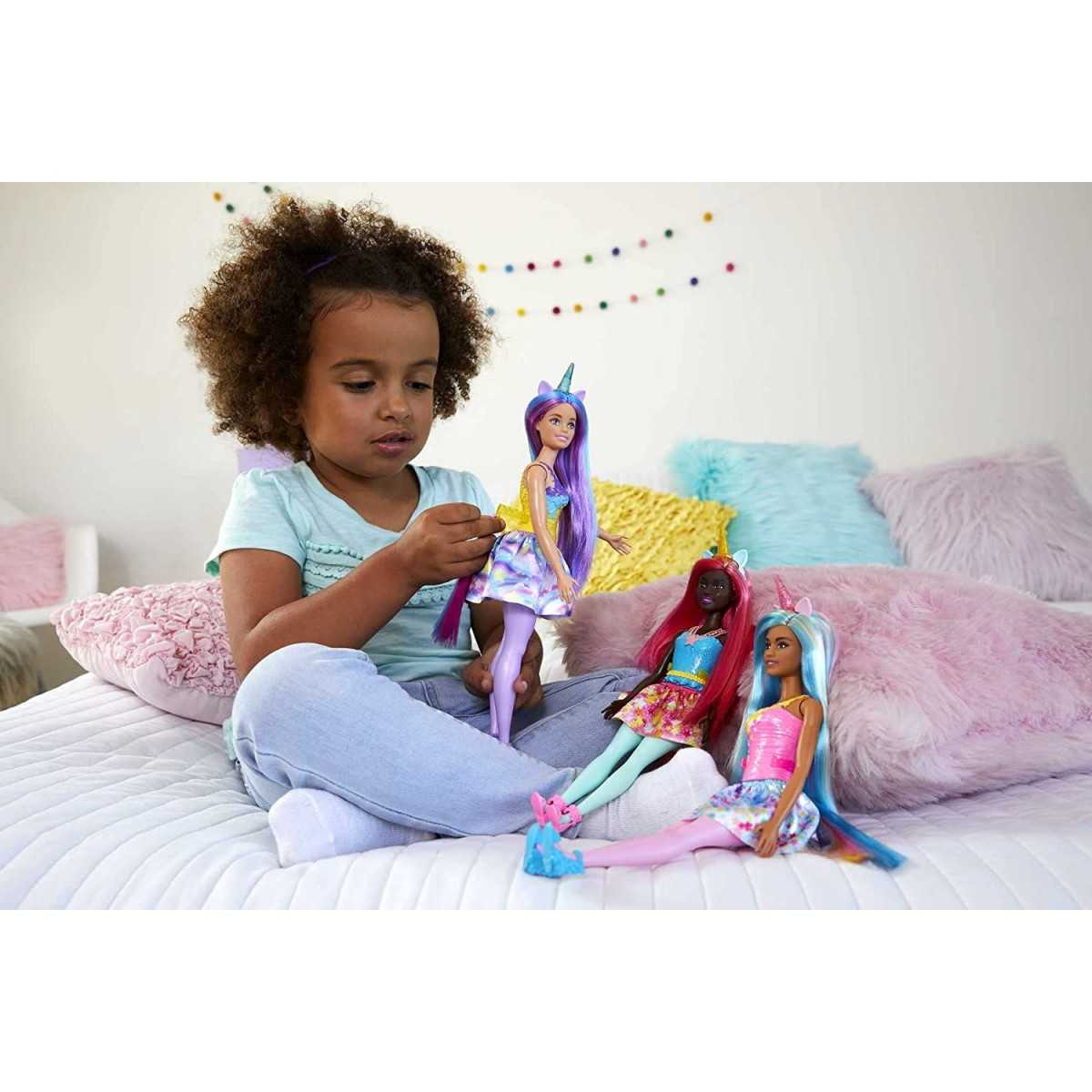 Лялька-єдиноріг Barbie Dreamtopia у світло-рожевому стилі, 30 см (HGR21) - фото 4