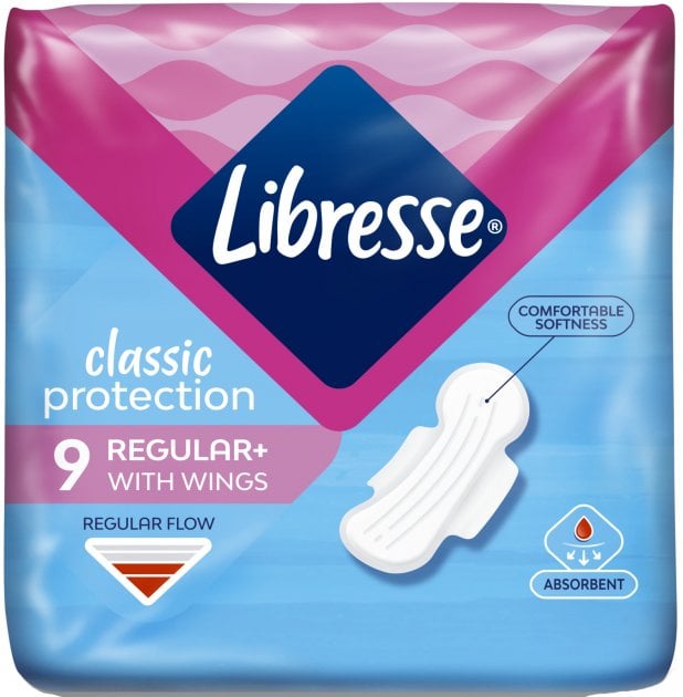 Гігієнічні прокладки Libresse Classic protection regular, 9 шт. - фото 1