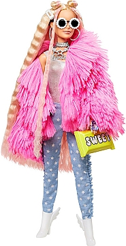 Кукла Barbie Экстра в розовой пушистой шубке (GRN28) - фото 2