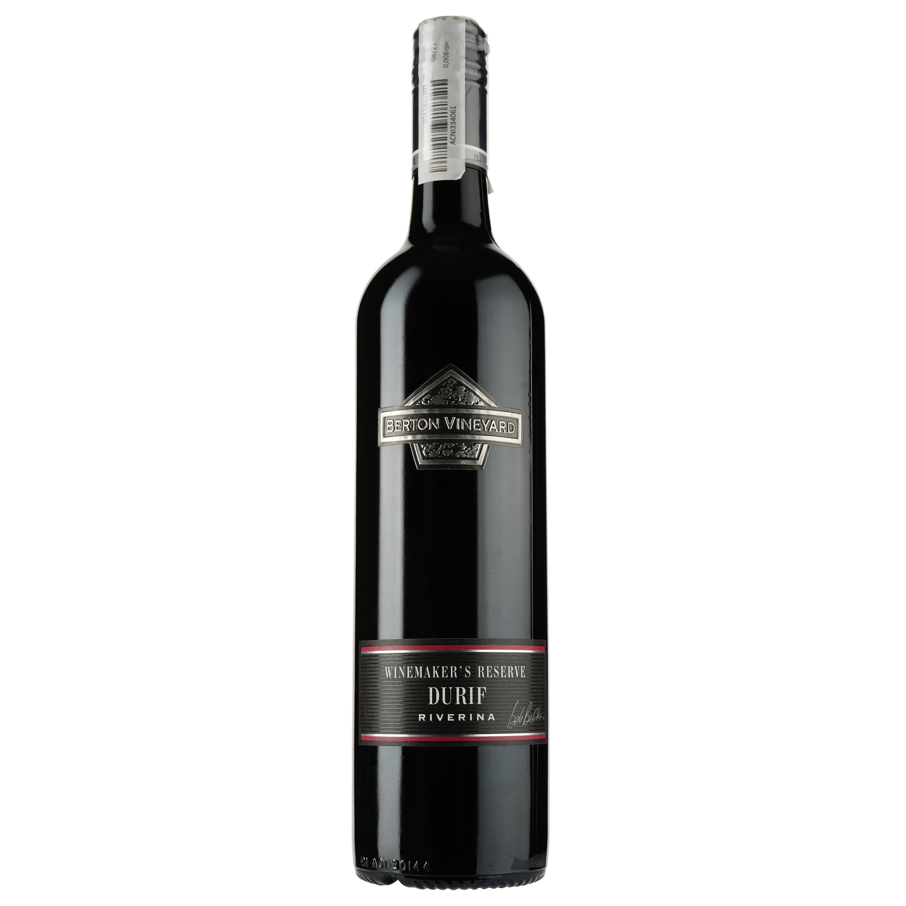 Вино Berton Vineyard Winemakers Reserve Durif, красное, сухое, 14%, 0,75 л - фото 1
