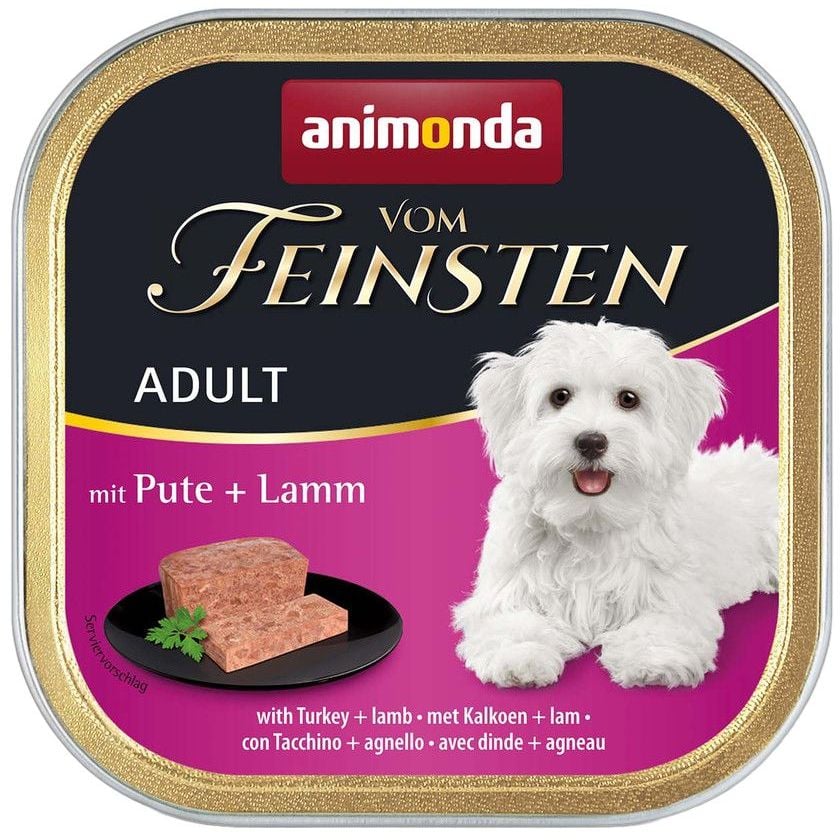 Вологий корм для собак Animonda Vom Feinsten Adult with Turkey + Lamb, з індичкою та ягням, 150 г - фото 1