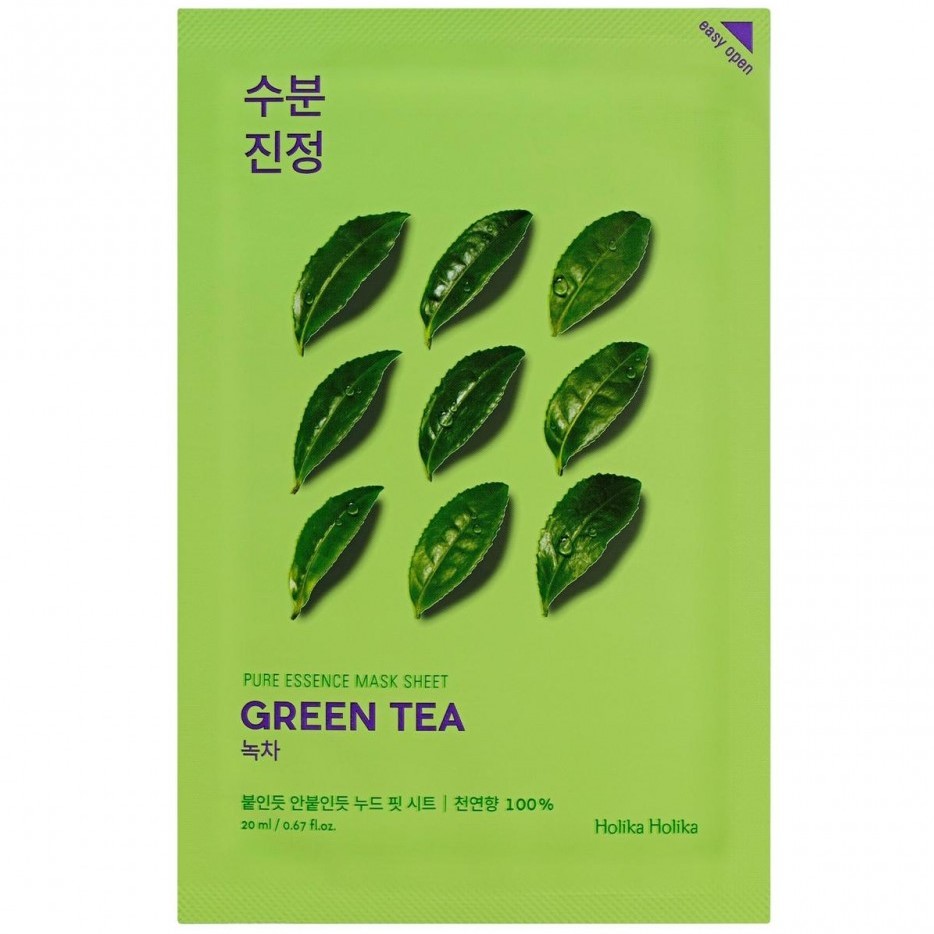 Тканинна маска Holika Holika Pure Essence Mask Sheet-Greentea Зелений чай, 23 мл - фото 1