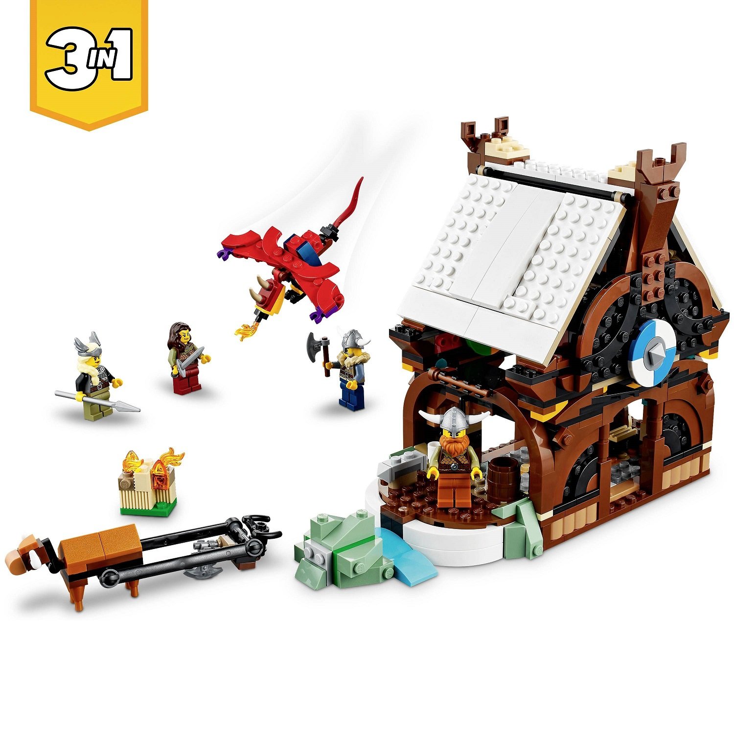 Конструктор LEGO Creator Корабель вікінгів та змій Мідгарда, 1192 деталі (31132) - фото 6