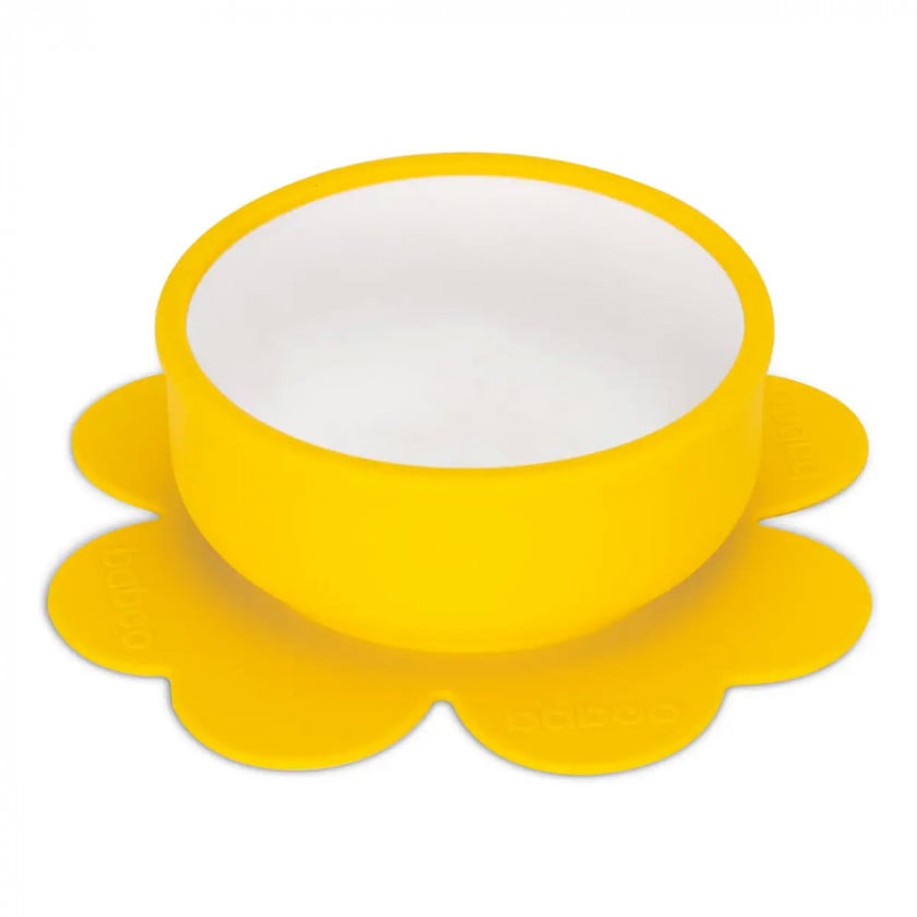 Фото - Дитячий посуд Baboo Тарілочка силіконова глибока , жовтий  (90426)