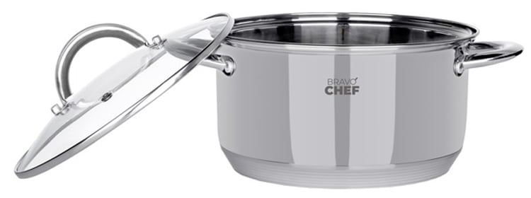 Каструля Bravo Chef, з кришкою, 18 см, 2,6 л (BC-2001-18) - фото 3
