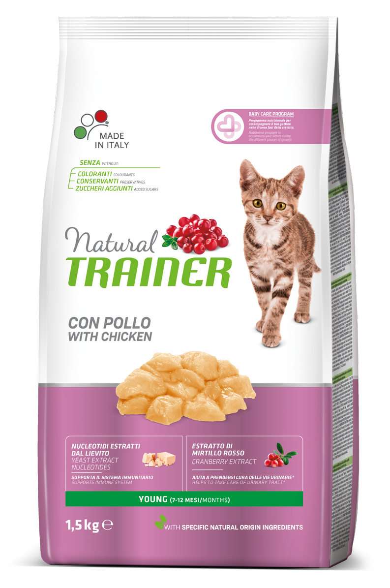 Сухой корм для котят Trainer Natural Super Premium Young Cat, со свежей курочкой, 1.5 кг - фото 1