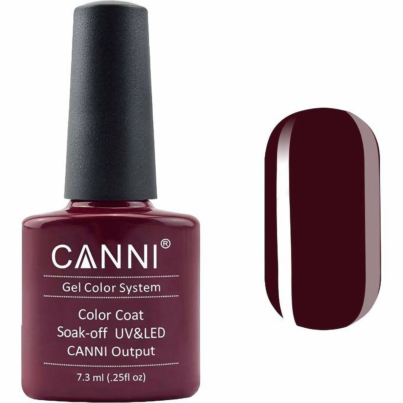 Гель-лак Canni Color Coat Soak-off UV&LED 124 темно-коричневий 7.3 мл - фото 1
