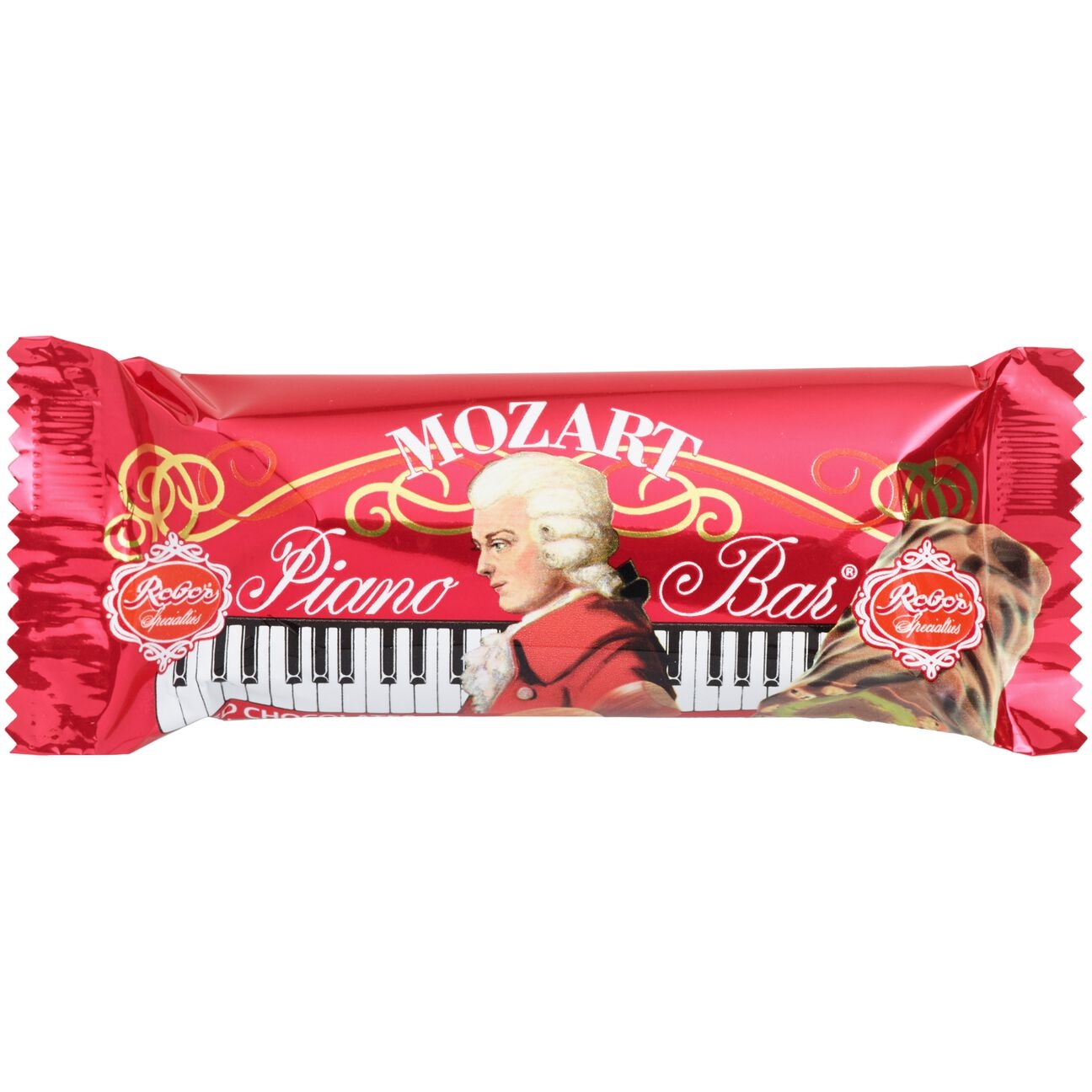 Батончик Reber Mozart Piano Bar с начинкой марципан-пралине 45 г - фото 1
