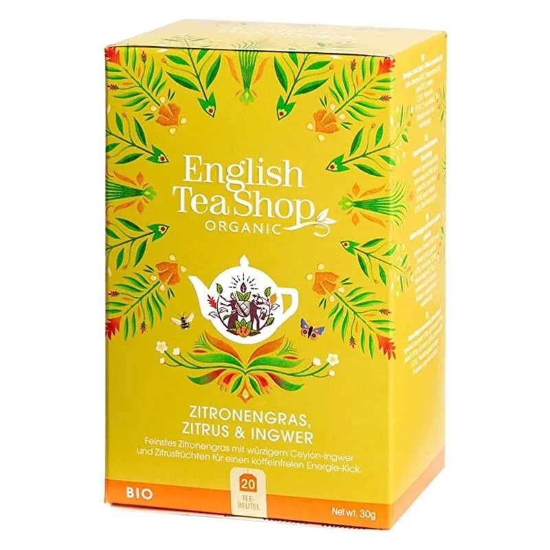 Чай травяной English Tea Shop лемонграсс-имбирь-цитрус, органический, 30 г (572221) - фото 1