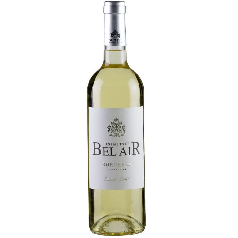 Вино Les Hauts de Bel Air Blanc AOC Bordeaux Sauvignon, белое, сухое, 0,75 л - фото 1