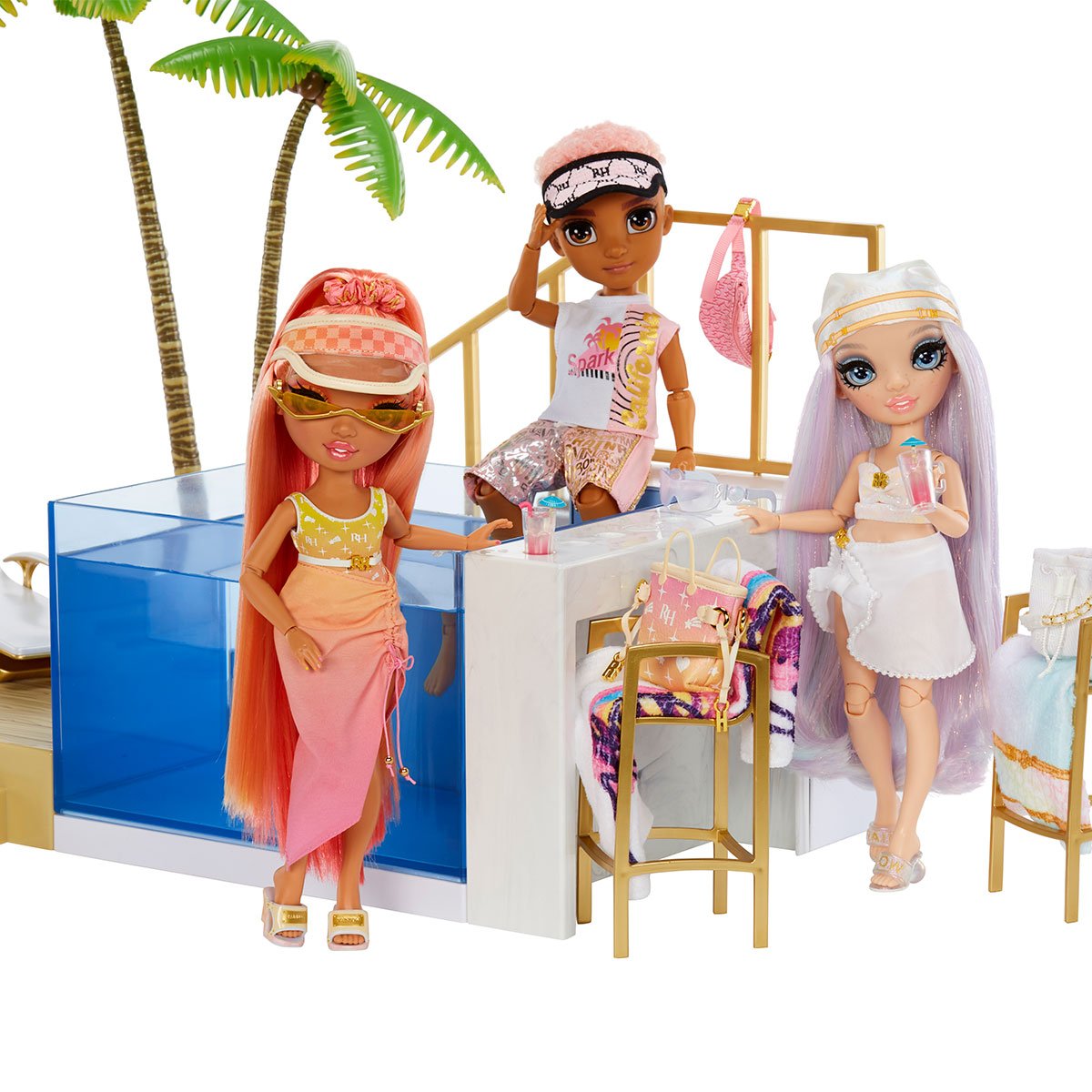 Игровой набор для кукол Rainbow High Pacific Coas Вечеринка у бассейна (578475) - фото 4