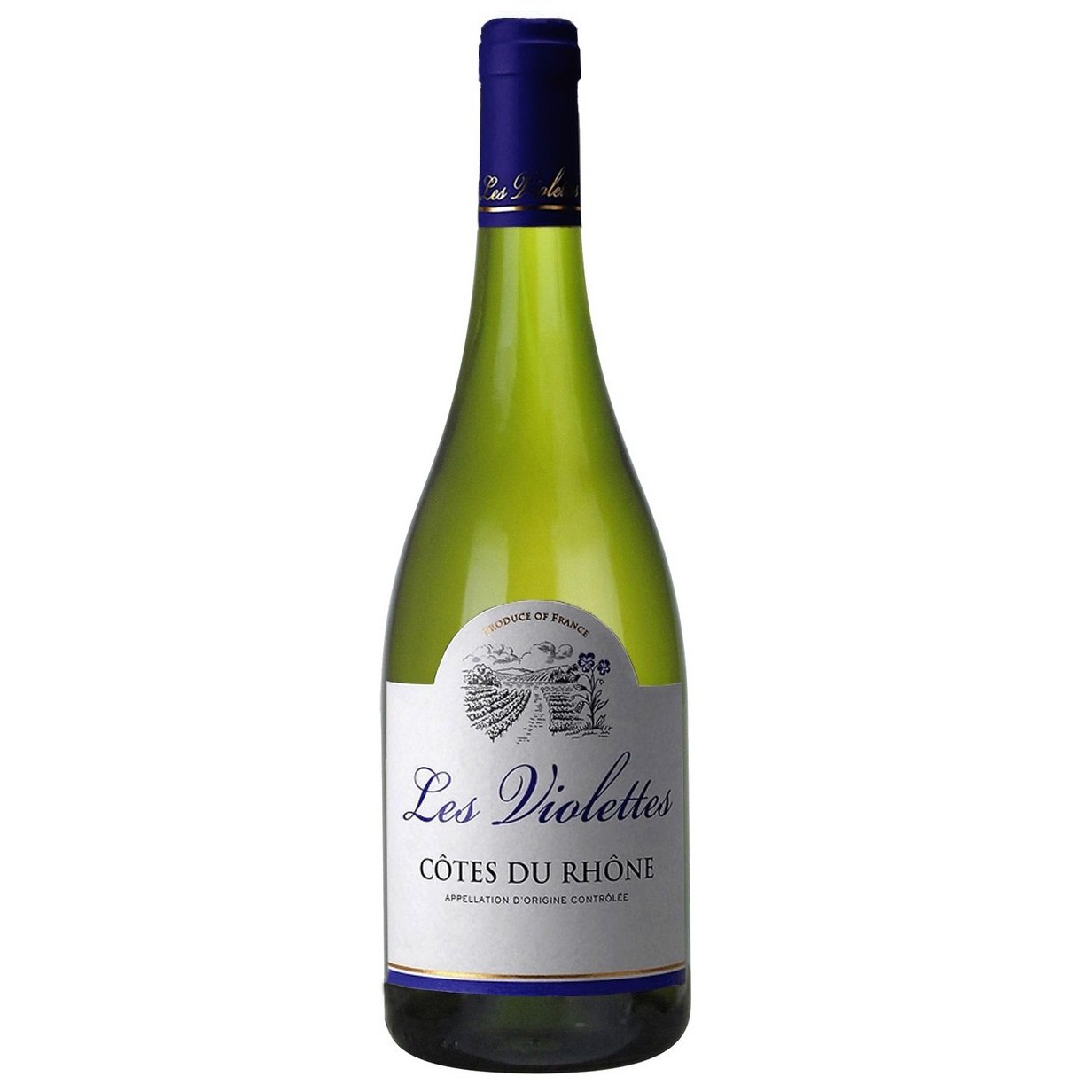 Вино LGC Cotes-du-Rhone Les Violettes Blanc, белое, сухое, 12,5%, 0,75 л (8000019417472) - фото 1