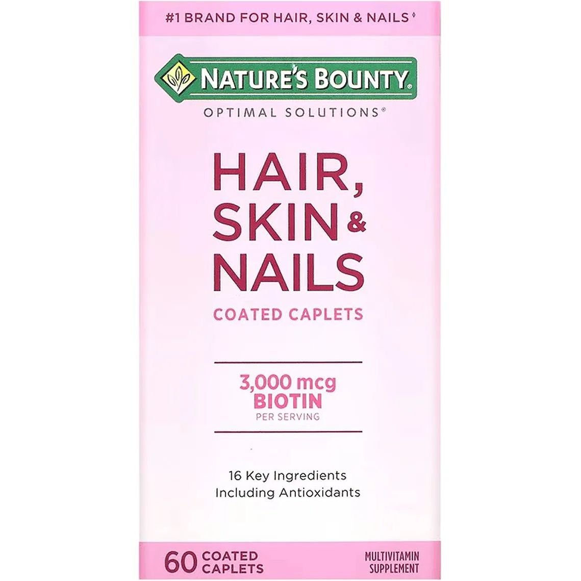 Витамины Nature's Bounty Hair Skin & Nails 60 каплет - фото 2