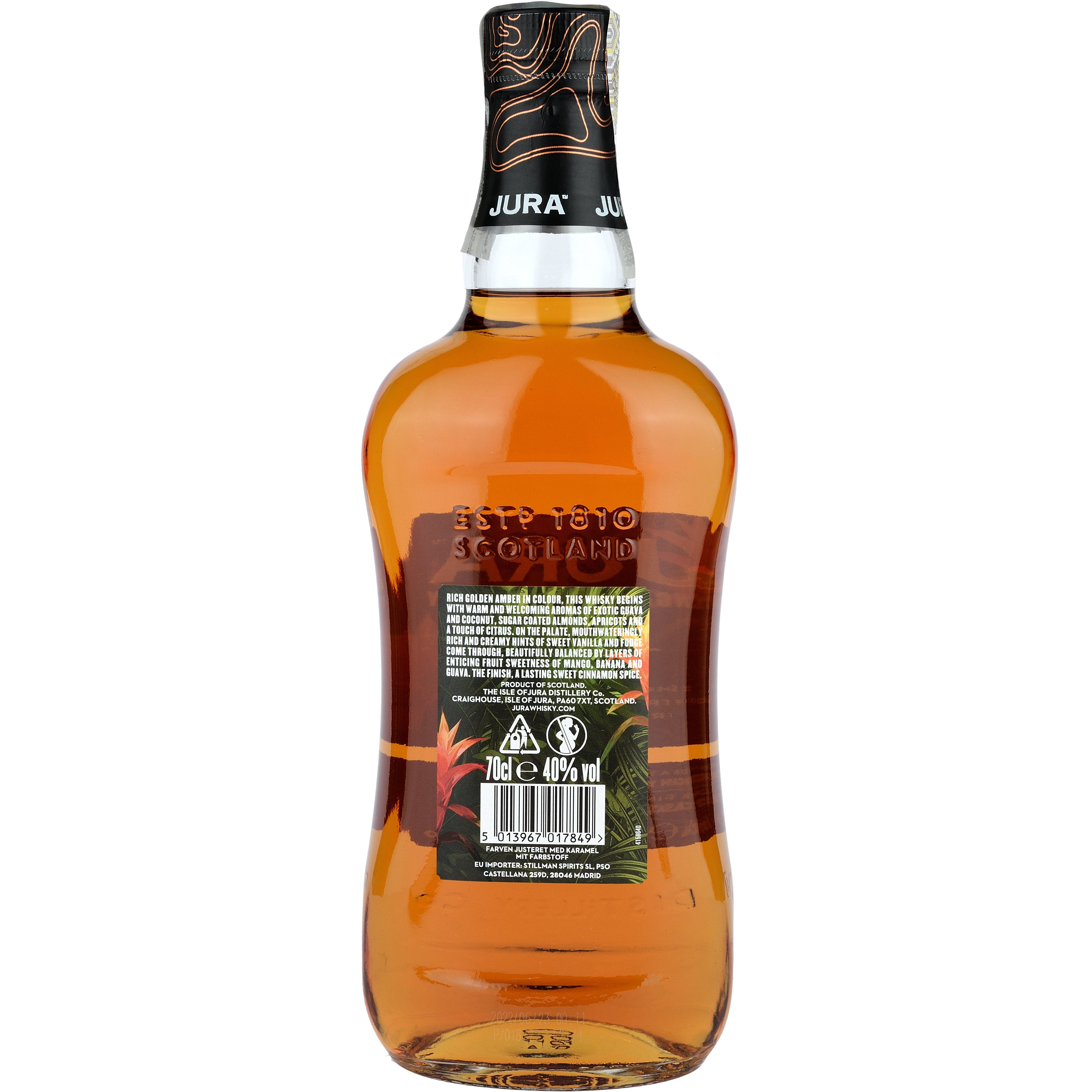 Виски Isle of Jura Rum Cask Single Malt Scotch Whisky, в подарочной упаковке, 40%, 0,7 л - фото 2