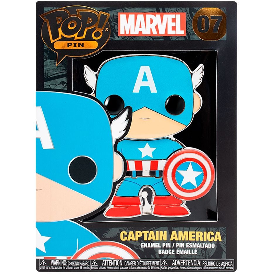 Фігурка-пін Funko Pop Marvel Капітан Америка (MVPP0008) - фото 3