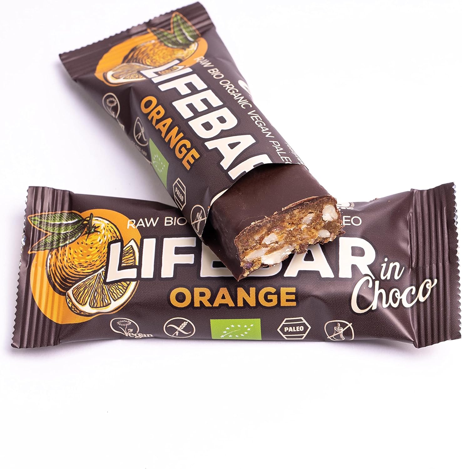 Батончик Lifefood Lifebar Апельсин у шоколаді органічний 40 г - фото 2
