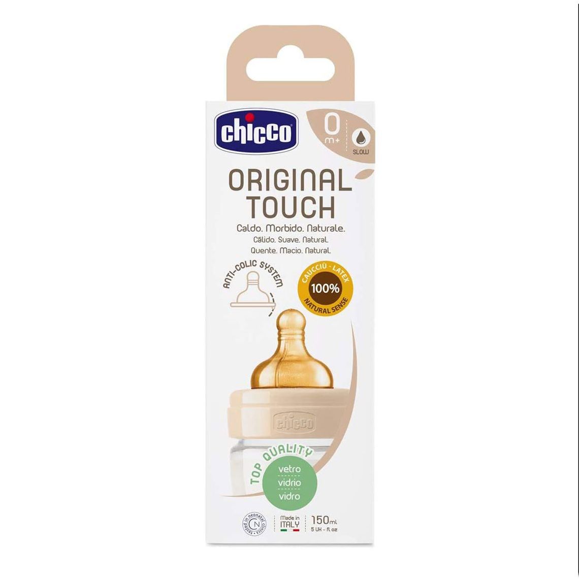 Бутылочка для кормления Chicco Original Touch, с латексной соской, 150 мл, бежевый (27710.30) - фото 4