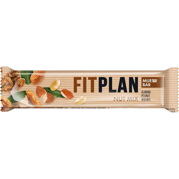 Батончик-мюслі Vale Fitplan Nut Mix горіховий вітамінізований 30 г - фото 1