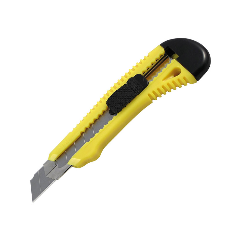 Нож канцелярский Axent Delta с механическим фиксатором желтый (D6622-02) - фото 2