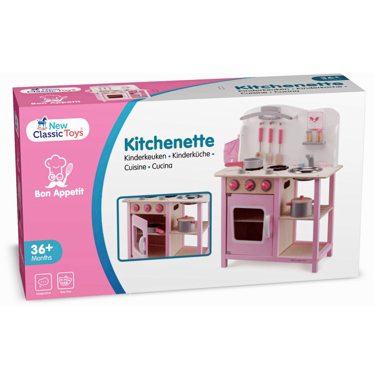 Игрушечная кухня New Classic Toys Bon Appetit, розовый (11054) - фото 3