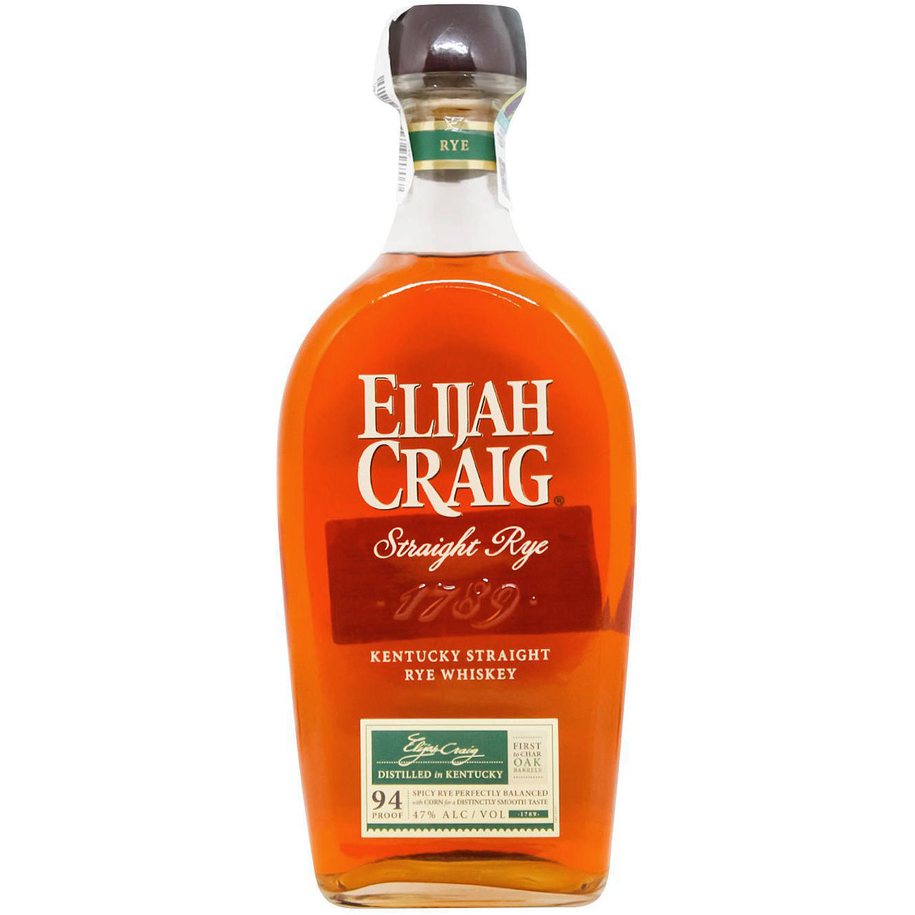 Виски Elijah Craig Kentucky Straight Rye Whiskey 47% 0.75 л - фото 1
