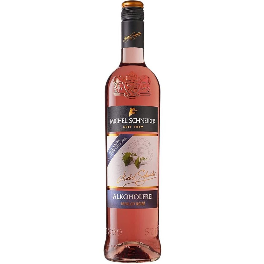 Вино безалкогольне Michel Schneider Merlot, рожеве, напівсолодке, 0,75 л - фото 1