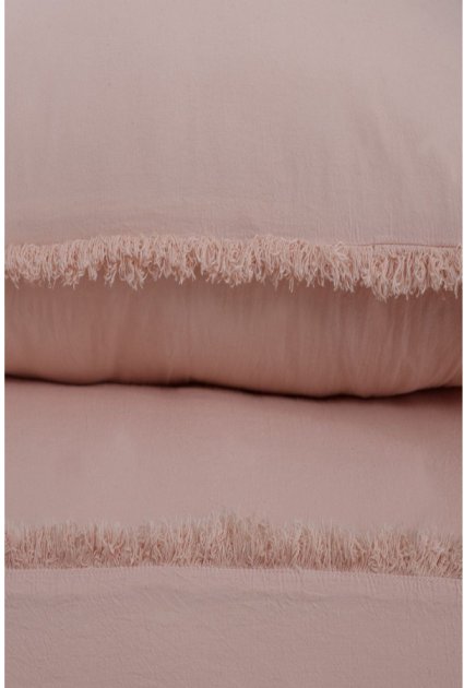 Комплект постільної білизни Buldans Burumcuk Pudra, світло-рожевий, 6 предметів (svt-2000022272094) - фото 2