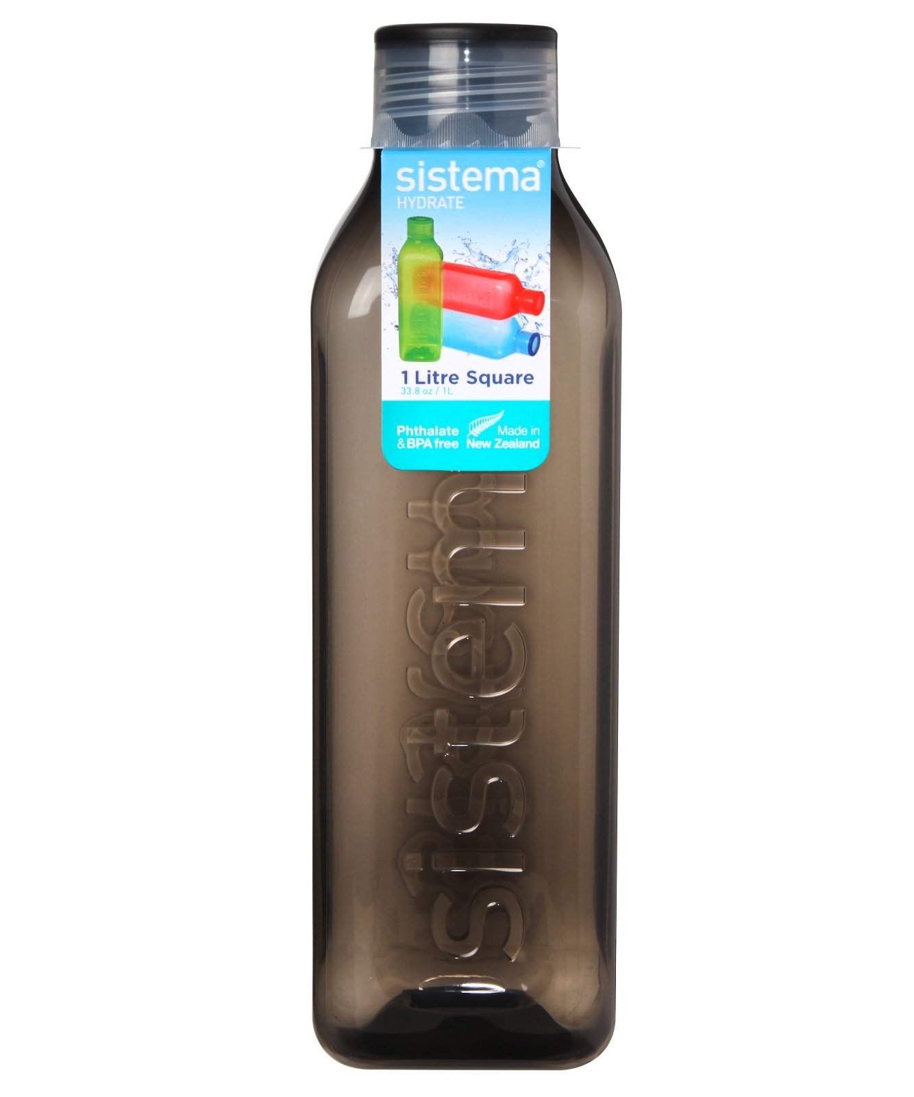 Бутылка для воды Sistema, квадратная, 1 л, черный (890-5 black) - фото 3