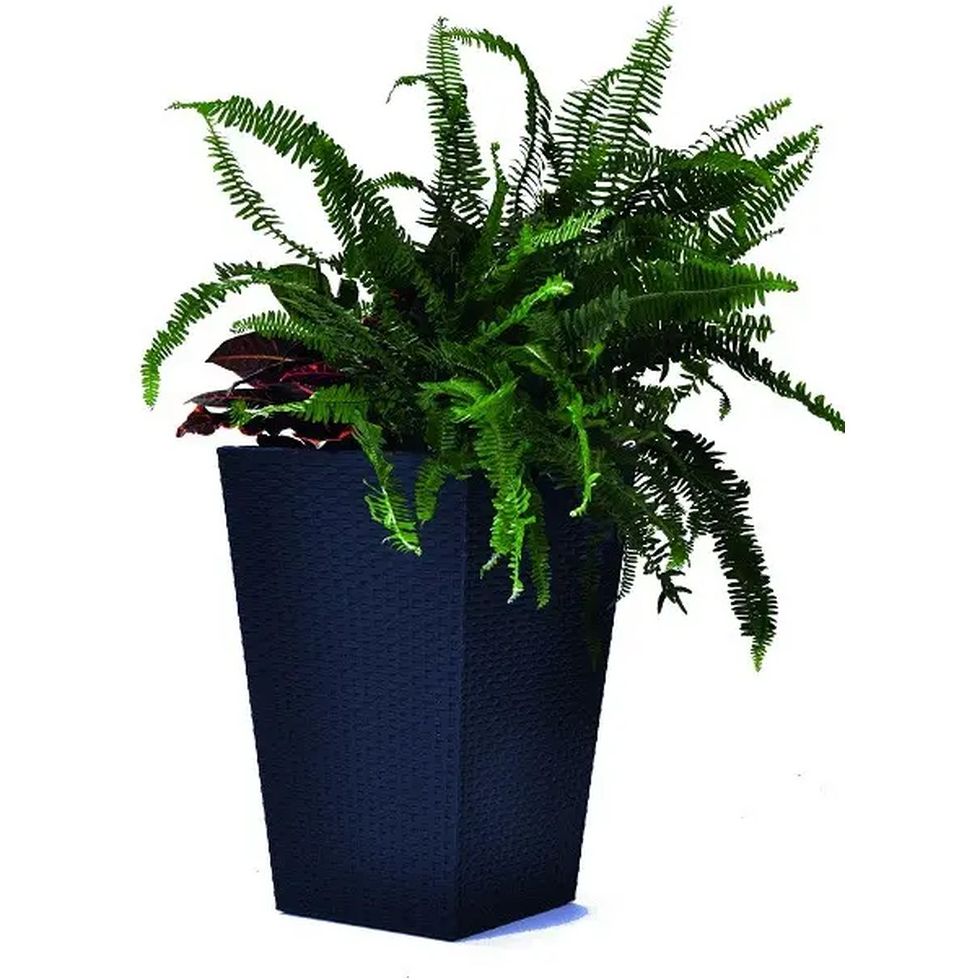 Цветочный горшок Keter Medium Rattan Planter серый 55.4 л(17192301) - фото 3