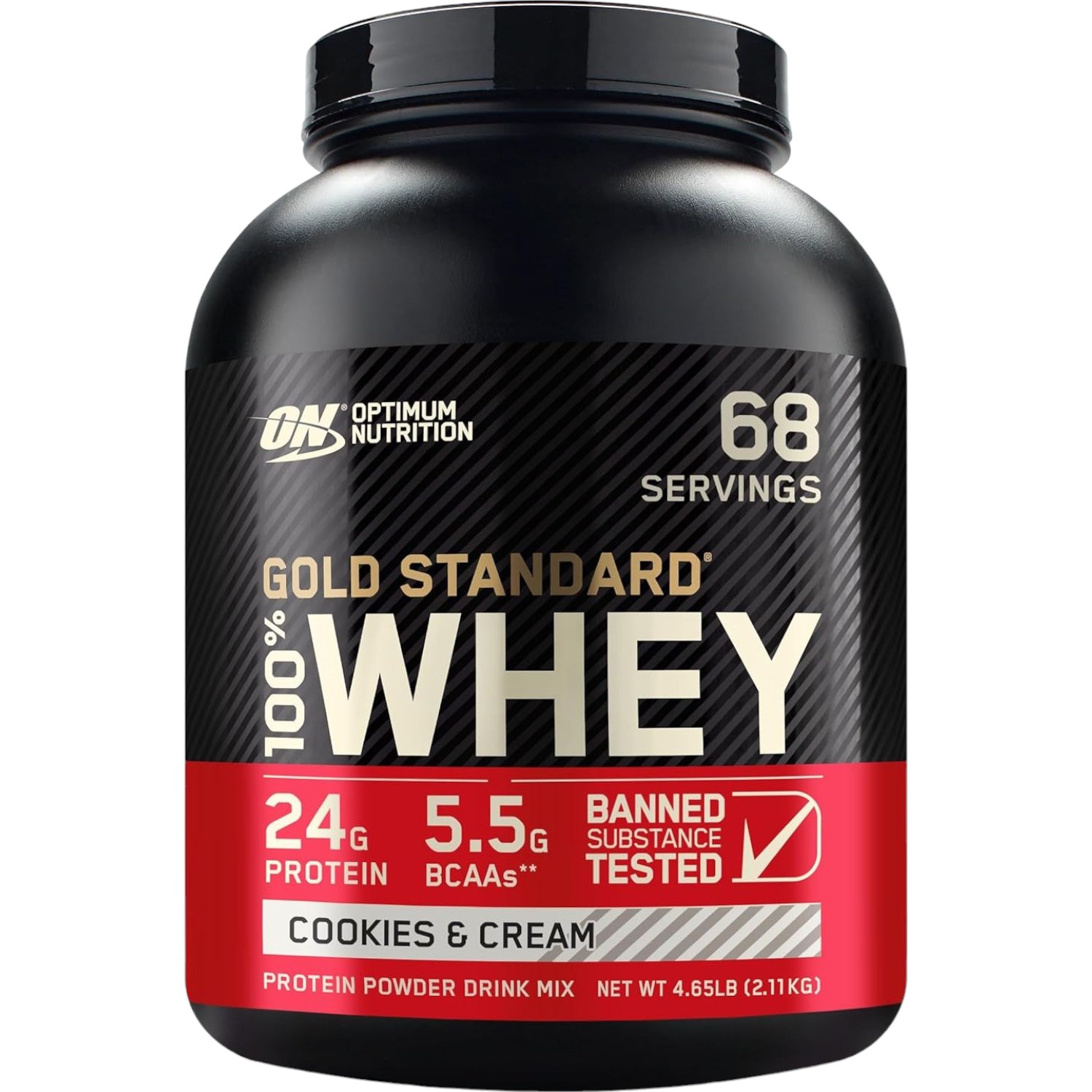 Сывороточный протеин Optimum Nutrition Whey Gold Standard Cookies and Cream 2.11 кг - фото 1