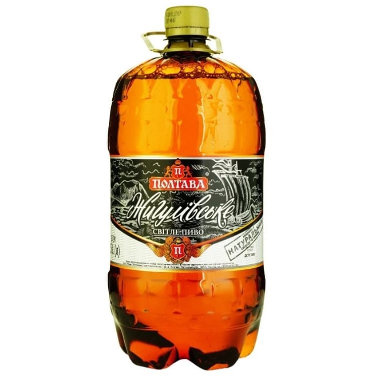 Пиво Полтава Жигулевское, светлое, 4,9%, 1,5 л (497004) - фото 1