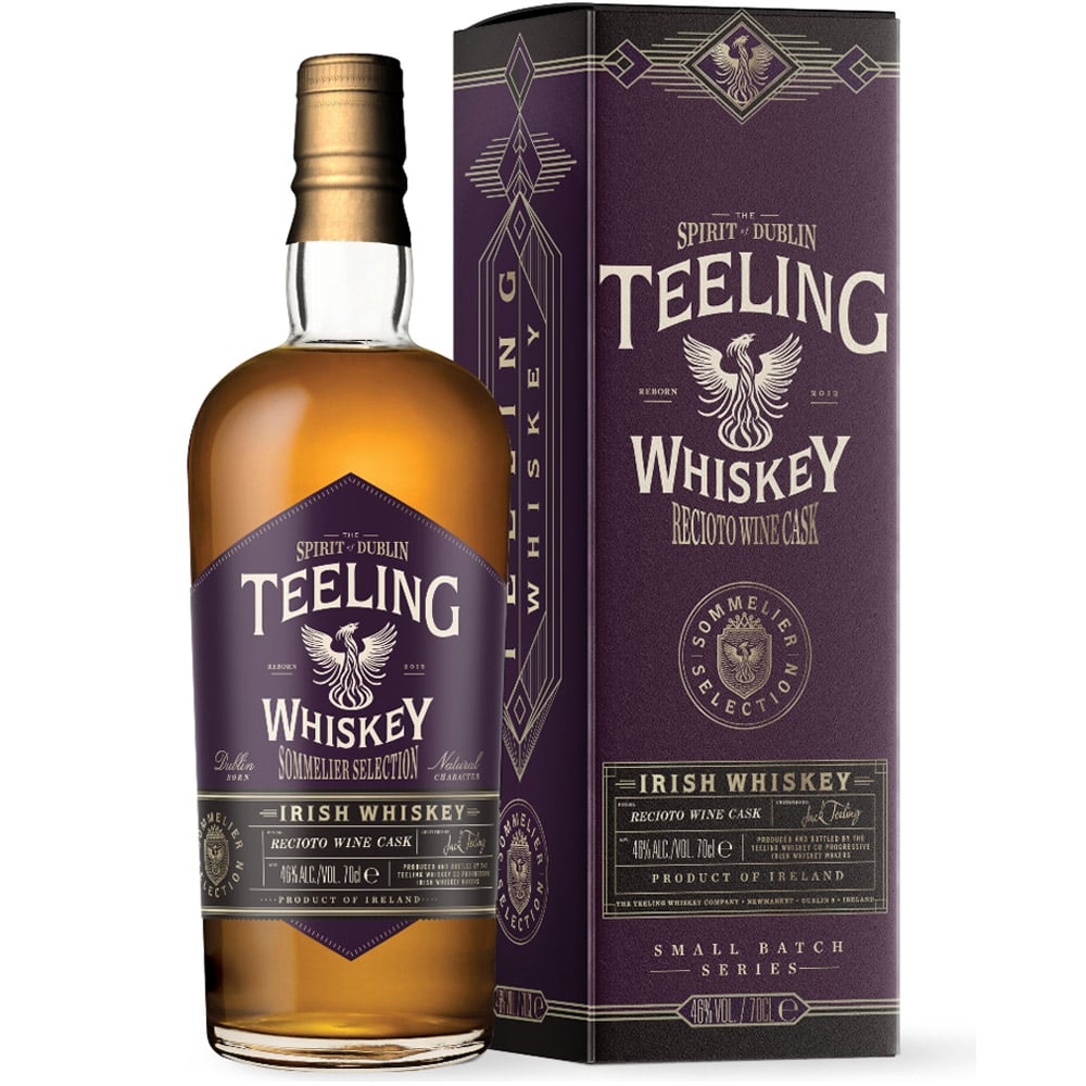 Віскі Teeling Sommelier Selection Wine Recioto Cask Blended Irish Whiskey, 46%, 0,7 л, в подарунковій упаковці - фото 1
