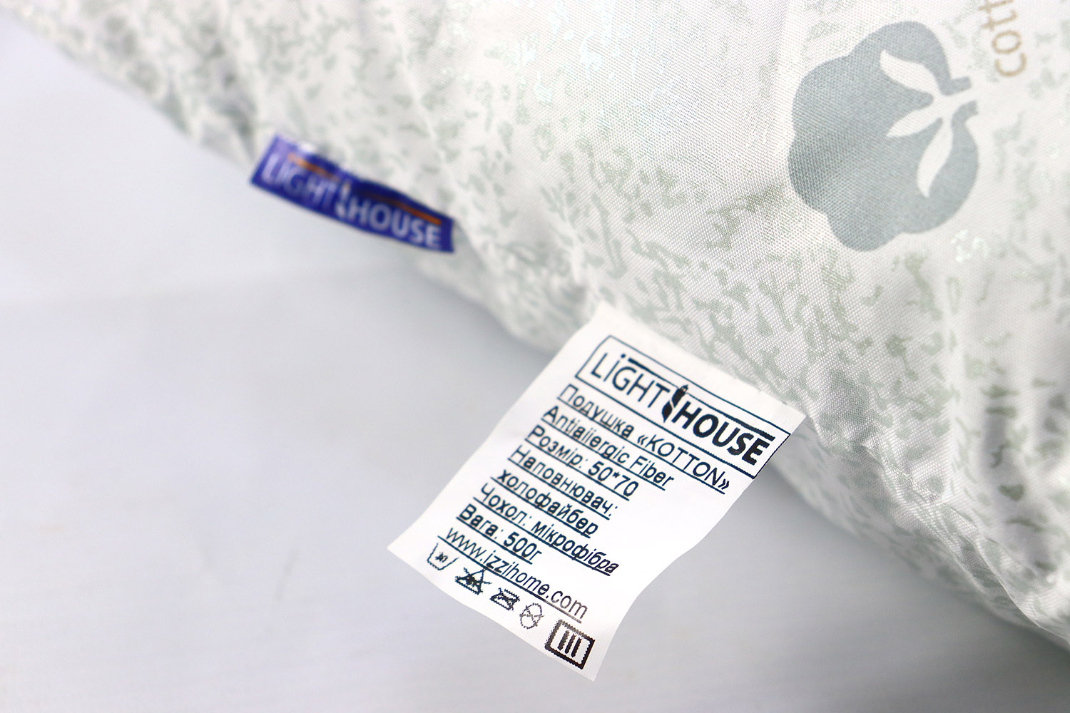 Подушка антиалергенна LightHouse Kotton Anti-allergic Fiber 70x50 см біла (607997) - фото 8