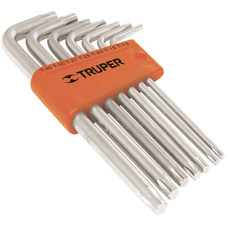 Набір ключів Truper Torx подовжені у пластиковій касеті 7 шт. (TORX-7L) - фото 1
