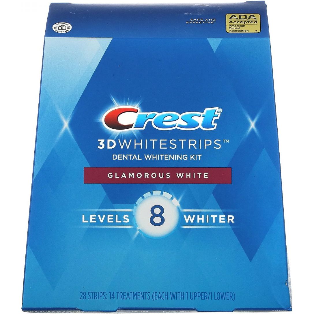 Полоски для отбеливания зубов Crest 3D White Whitestrips Kit Glamorous White 14 процедур - фото 1