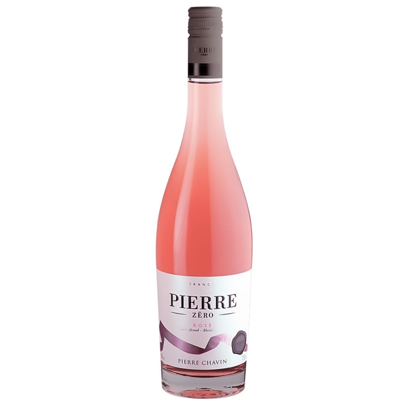 Вино Pierre Zero Rose, рожеве, напівсолодке, безалкогольне, 0,75 л - фото 1