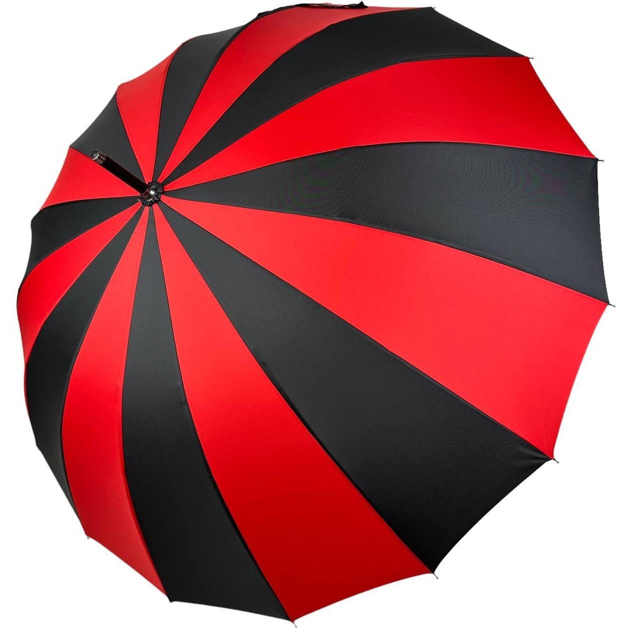 Жіноча парасолька-палиця напівавтомат Toprain 98 см червона - фото 1