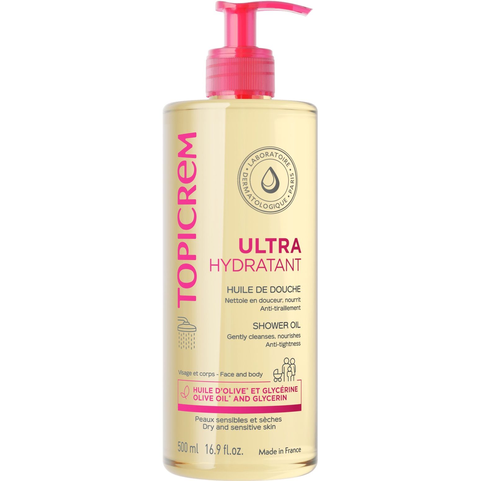 Олія для душу Topicrem Ultra Hydratant Shower Oil 500 мл - фото 1