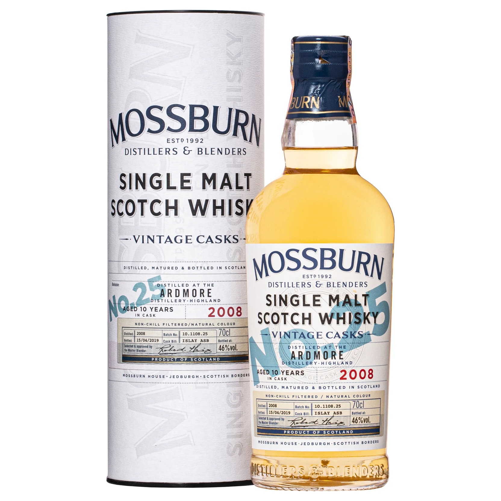 Виски Mossburn Vintage Casks No 25 Ardmore 10 лет, 46%, 0,7 л - фото 1