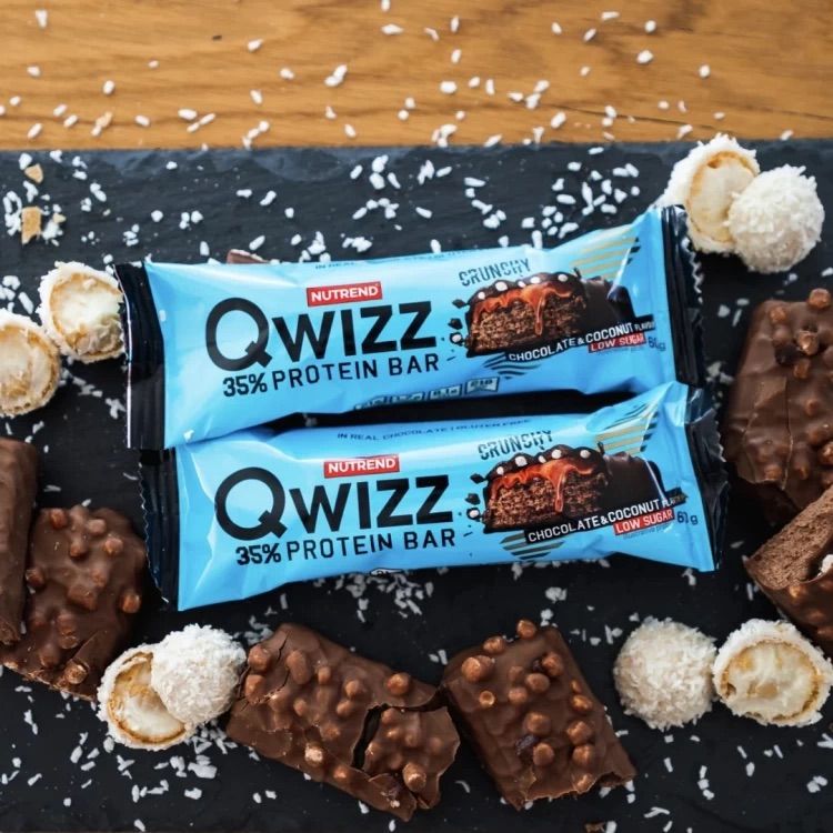 Батончик протеиновый Nutrend Qwizz Protein Bar миндаль-шоколад 60 г - фото 4