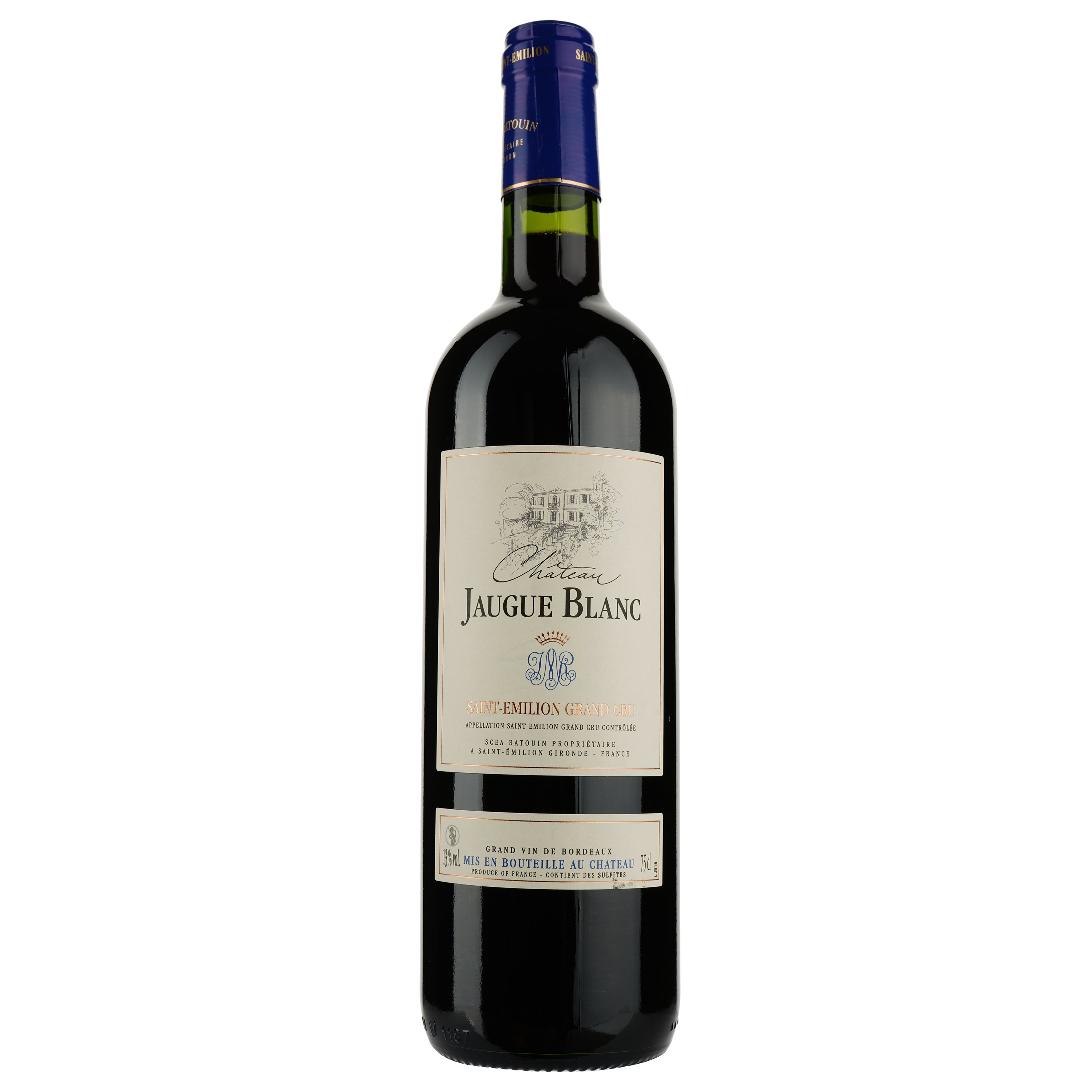 Вино Chateau Jaugue Blanc AOP Saint-Emilion Grand Cru 2018, красное, сухое, 0,75 л - фото 1