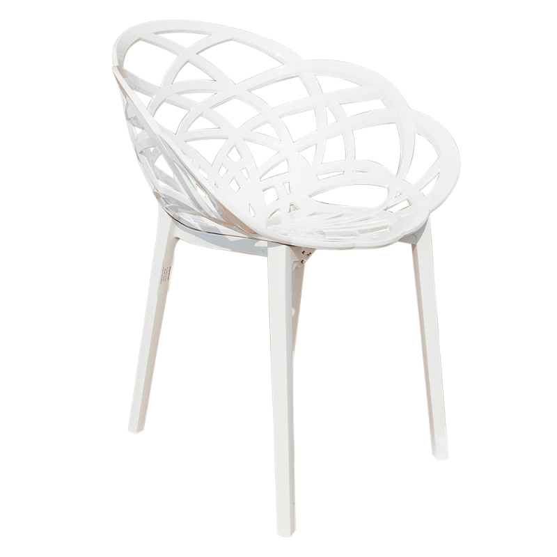 Кресло Papatya Flora, белое сиденье, низ белый (285919) - фото 1