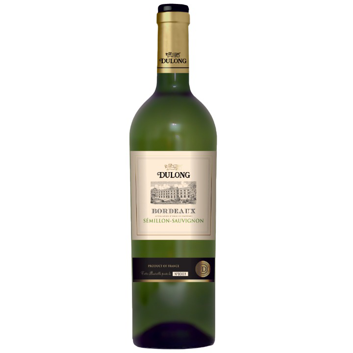 Вино Dulong Bordeaux Semillon-Sauvignon, біле, сухе, 11,5%, 0,75 л - фото 1
