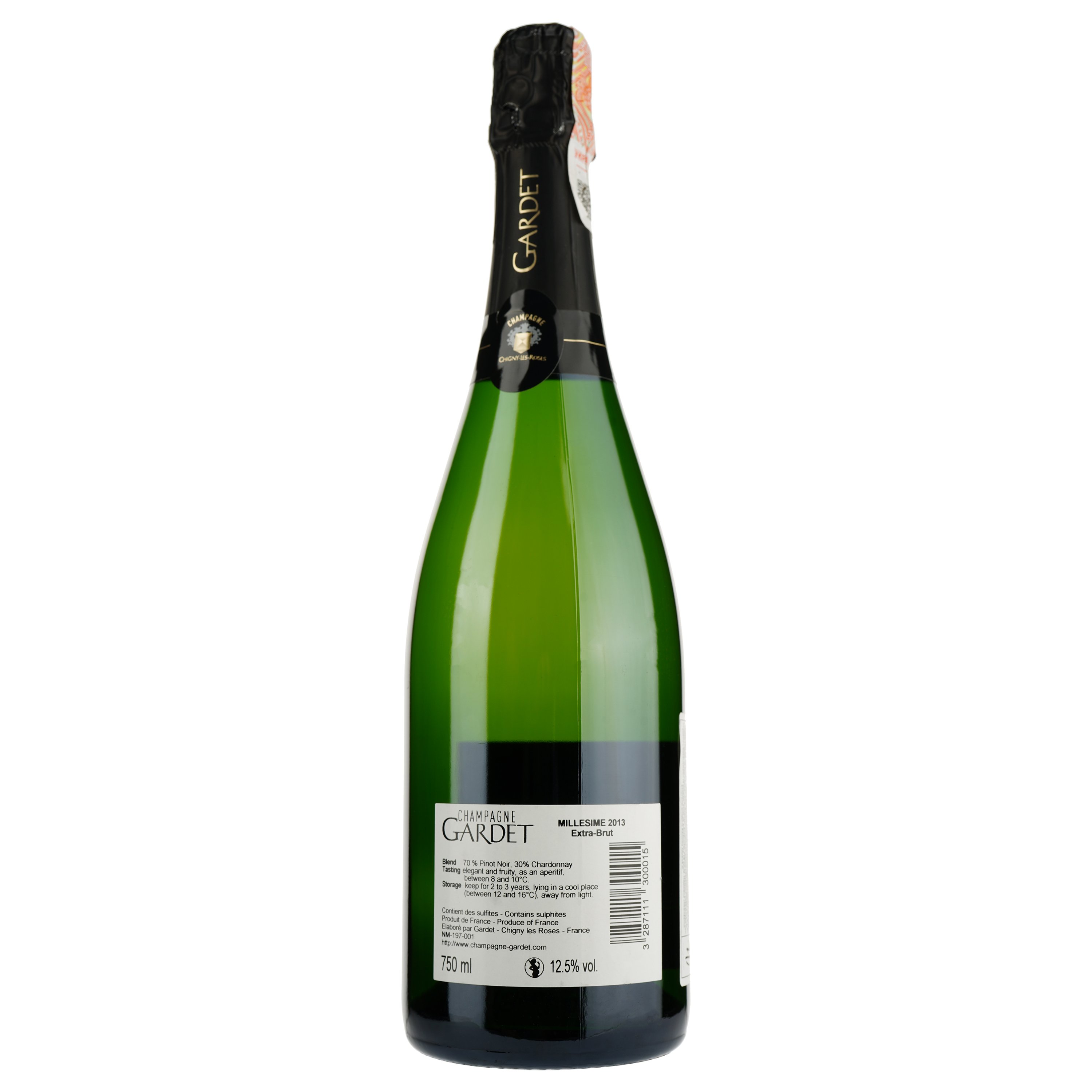 Шампанское Champagne Gardet Millesime 2013 Extra Brut, белое, экстра брют, 0,75 л - фото 2