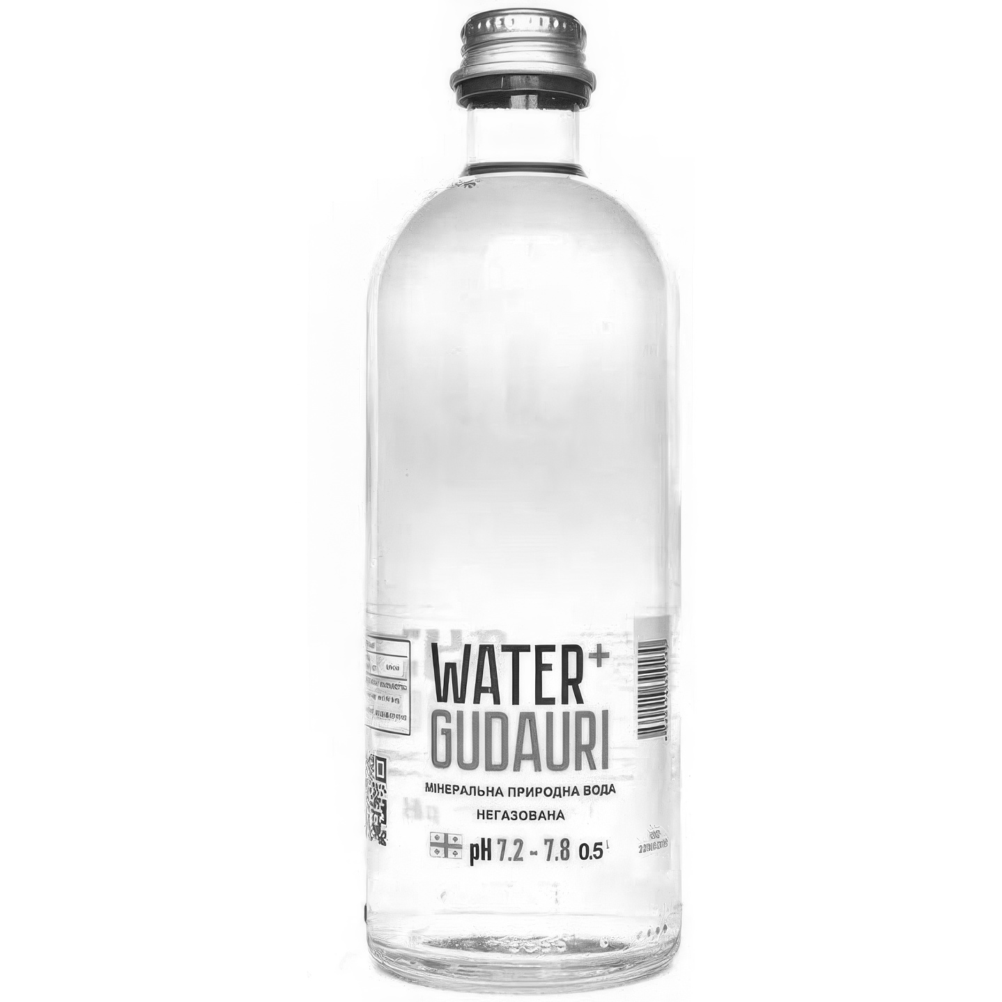 Вода мінеральна природна не газована Water+Gudauri 0.5 л - фото 1