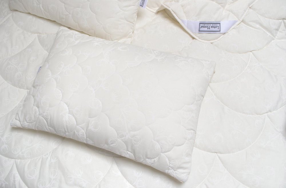 Ковдра з подушкою Lotus Home Cotton Extra, полуторна, молочна (svt-2000022304122) - фото 6