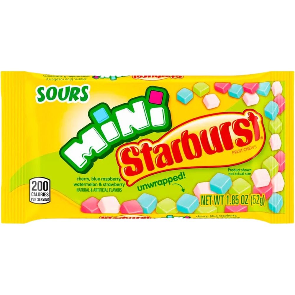 Цукерки жувальні Starburst Minis кислі фруктові 52 г - фото 1