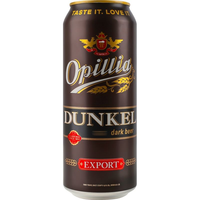 Пиво Опілля Export Dunkel темное 4.8% 0.5 л ж/б - фото 1