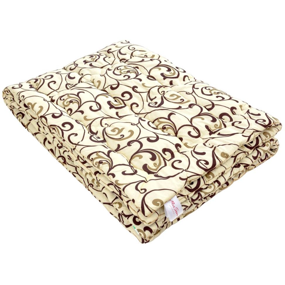 Одеяло шерстяное MirSon Hand Made №163, зимнее, 110x140 см, бежевое с узором - фото 1